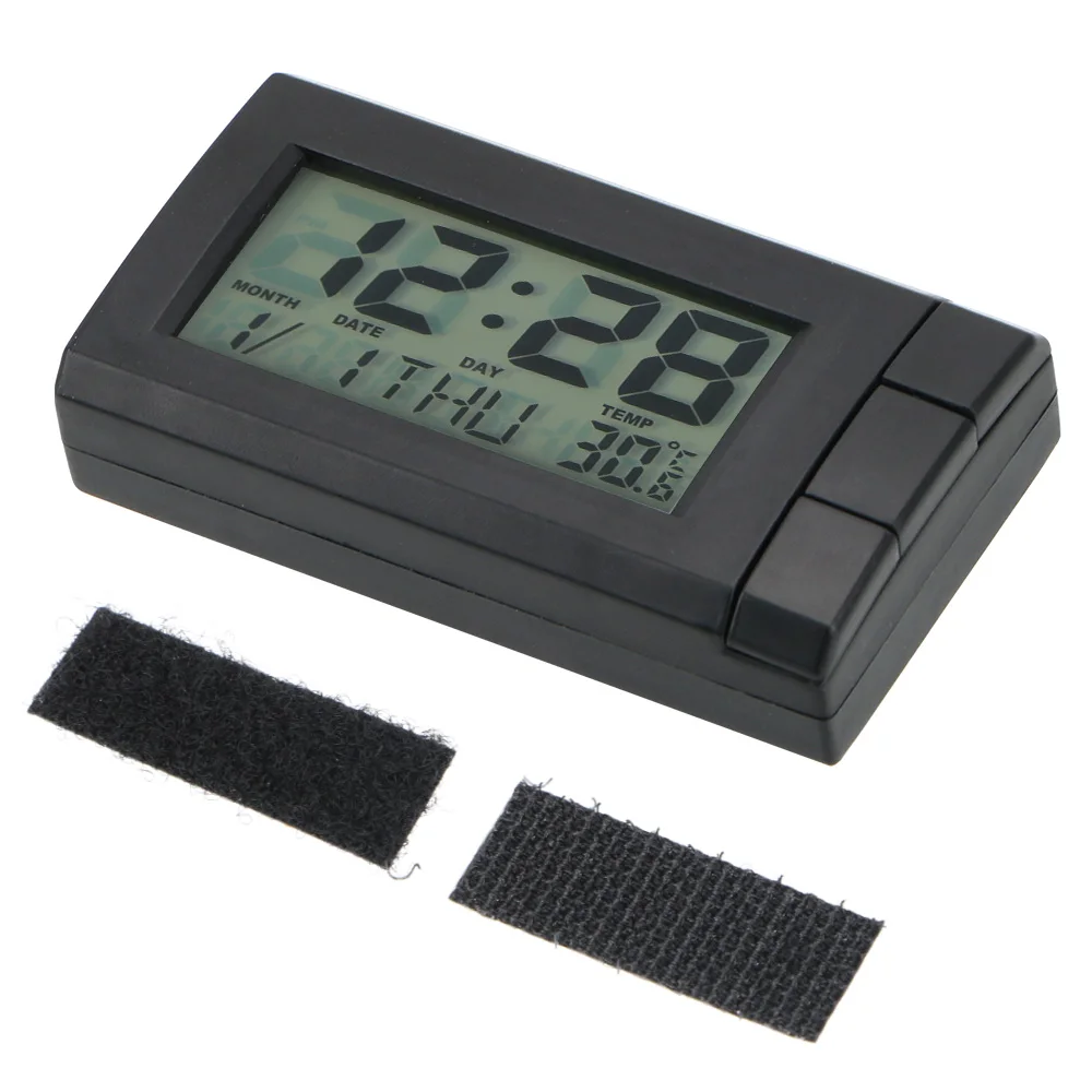 YOSOLO Automatski Sat Termometar za Prikaz Temperature, Elektronski Sat Auto Uređenje Auto-LCD Digitalni Zaslon Sat Samoljepljive Slika  5