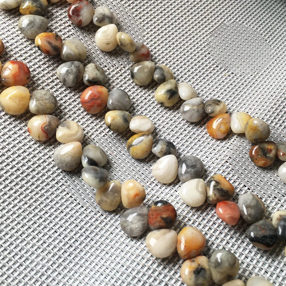33 kom. Suze Horizontalne rupe Perle od prirodnog kamena za izradu nakita Ogrlica Pribor za narukvice 10x12x5 mm, Dužina 20 cm Slika  1
