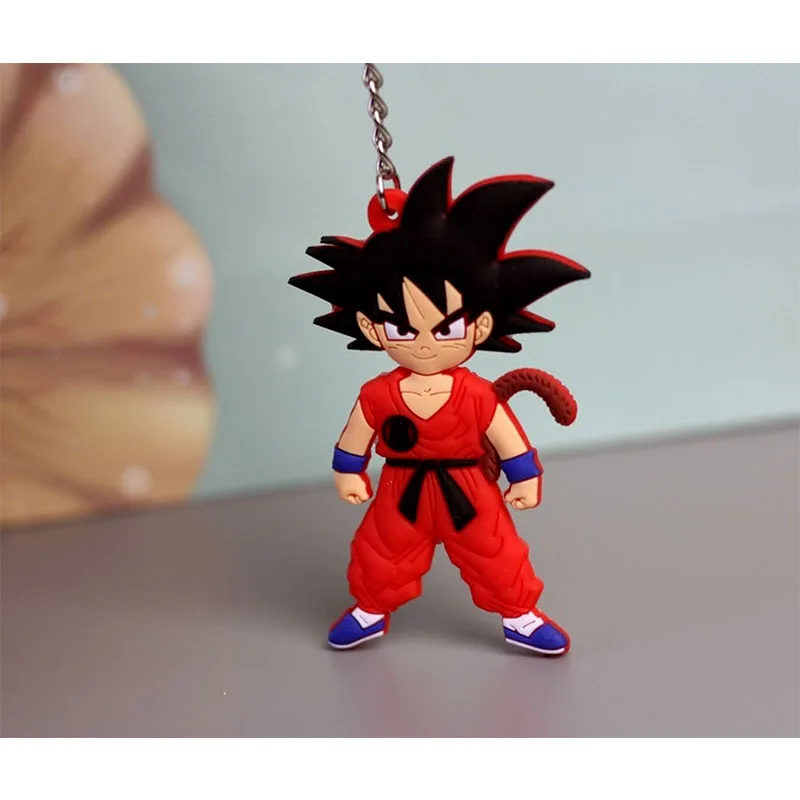 Anime Dragon Ball Privezak za Ključeve, Mekana Glina Goku Privjesci Nakit Obostrane Lutka Privjesak Igračke Poklon za godišnjicu, za čovjeka Slika  4