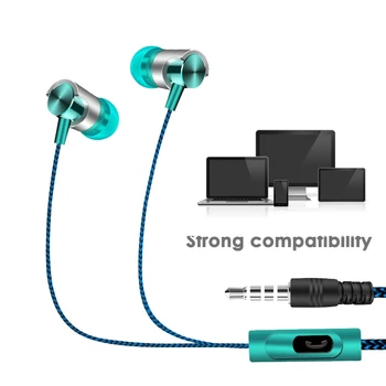 Metalne Ožičen Slušalice sa Super Bas Zvuk Slušalice Sportski Slušalice sa Mikrofonom za Xiaomi Samsung, Huawei