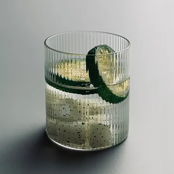 Nordijsko Jednostavnost Staklena čaša s pulsiranjem Kava Šalica Piva s ledom Prozirne Čaše za viski Высокотемпературный Čaj Voda Čaj s Mlijekom Bubalo sa sokom od