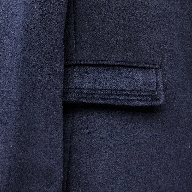 Jakna TB PONUDA Jesensko-zimske muške vunene jakne Modni brand Kaput Duge однобортные vunene labav kaput za kostime TB Slika  0