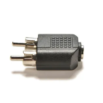 3,5 mm Stereo Audio Priključak Ženski Do 2 RCA Muški audio jack Konektor Adapter je Pretvarač za slušalice