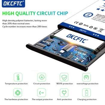 OKCFTC Baterija za LG Mini G4 G3 G5 G6 V10 V20 V30 V50 BL-53YH BL-51YF BL-42D1F BL-45B1F BL-T42 Pravi Baterija Velikog Kapaciteta