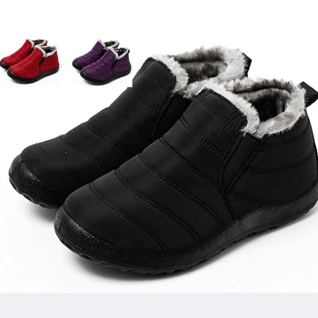 Zimske muške Vodootporne cipele zimske cipele Muške pluća radne cipele Muške toplo pliš tenisice Soft par cipela Muž Cipele