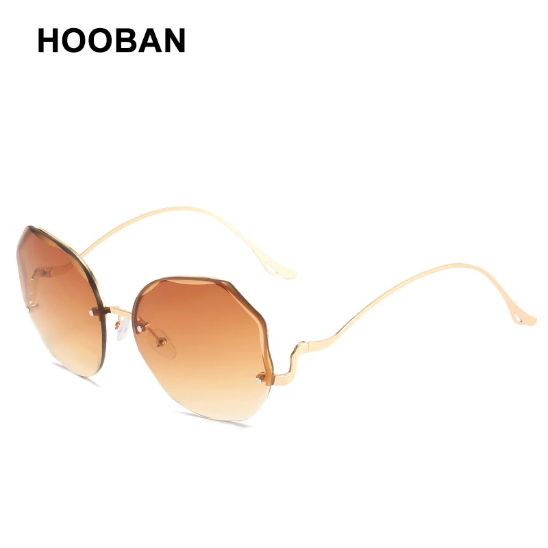 HOOBAN Brand-dizajner Ogroman многоугольных sunčanih naočala Ženske seksualne nepravilnog Velike Sunčane naočale za Trendi dame gradijent ispunjava naočale UV400 Slika  2