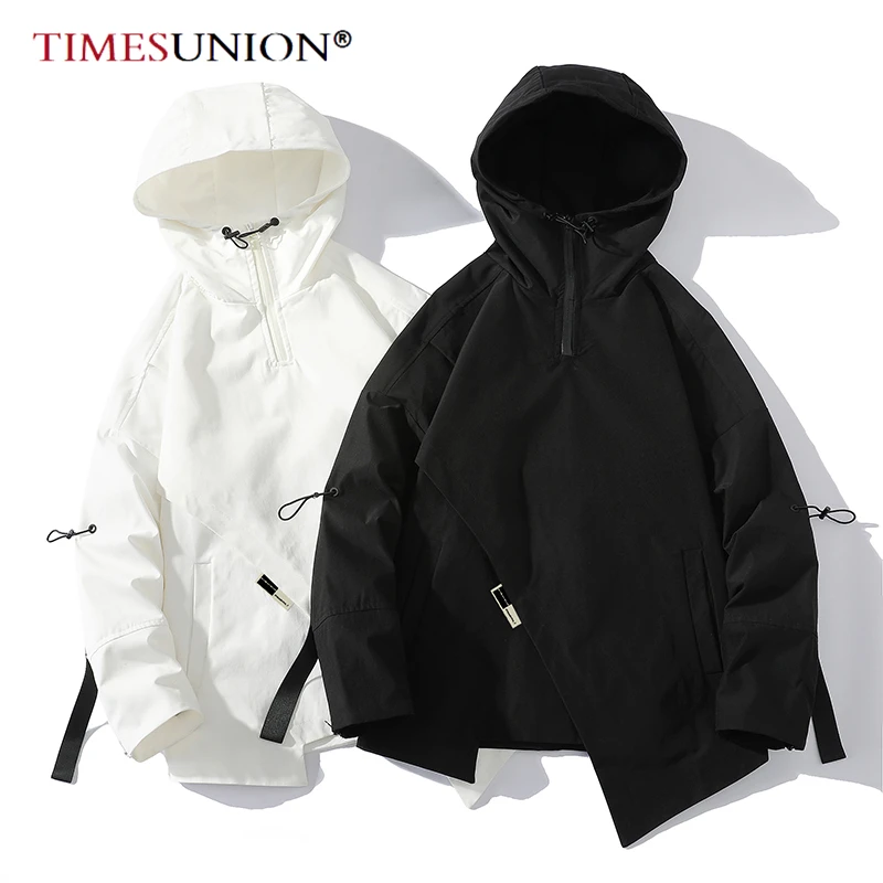 Jakna sa kapuljačom u japanskom stilu Za muškarce 2021 Jesen Novi stil Nedozvoljene ulične jakne Bijela Crna jakna zip Za muškarce Plus Size 7XL Slika  4
