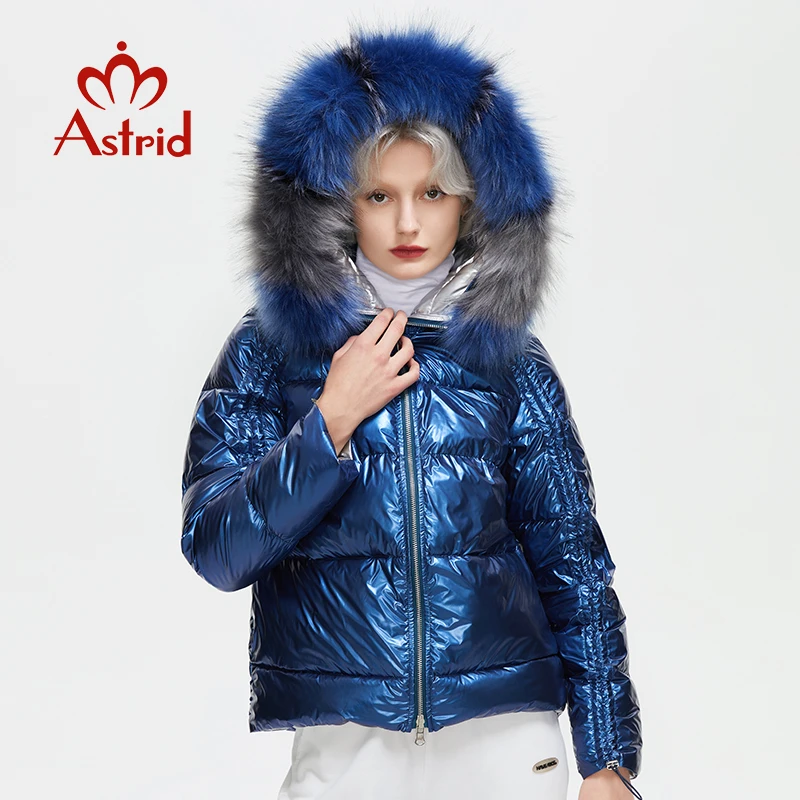 Astrid 2021 Novo zimsko donje kaput ženska toplo debeli parka funky kratka jakna sa kapuljačom od umjetnog krzna, ženska odjeća odjeća Slika  2
