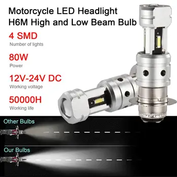 H6M 80 W Auto Svjetla LED kratka prednja Svjetla Žarulje 4000LM H4 CSP1860 S Objektivom maglenka 6000 Do Pribor 12 v, 24 v Za motocikl