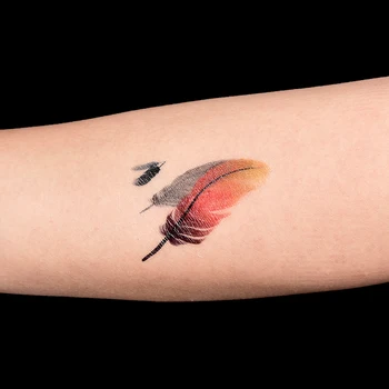 Prekrasan 1pc Pero 3d Privremena Tetovaža Body Art Flash-Tattoo Naljepnice 19*9 cm Vodootporan Stil Tetovaže Home Dekor Naljepnica Zid