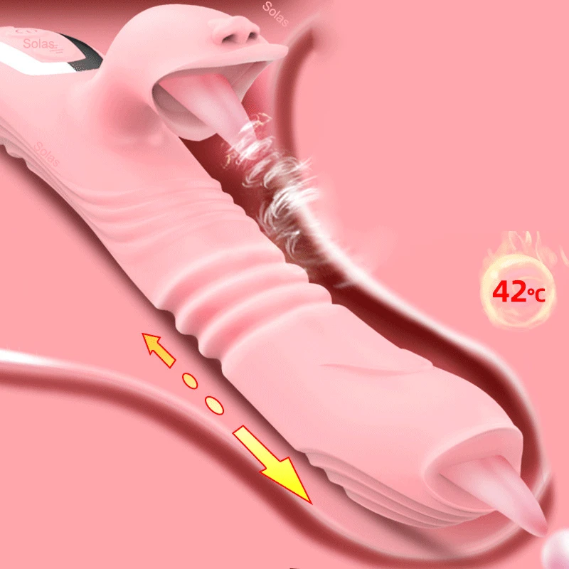 Vibrator za jezik Modeliranje Lizanje Jezika Maser G-Točke Ženska Masturbacija i Seks-Igračka za Sklapanje Vibracija Penisa Robu za Odrasle Slika  5