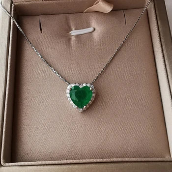 GICA GEMA Novi Modni nakit Kit od ovog Srebra 925 sterling, stvorio Smaragd Naušnice, Prstenje, Ogrlice, Vjenčanje obećanja, ženske pokloni