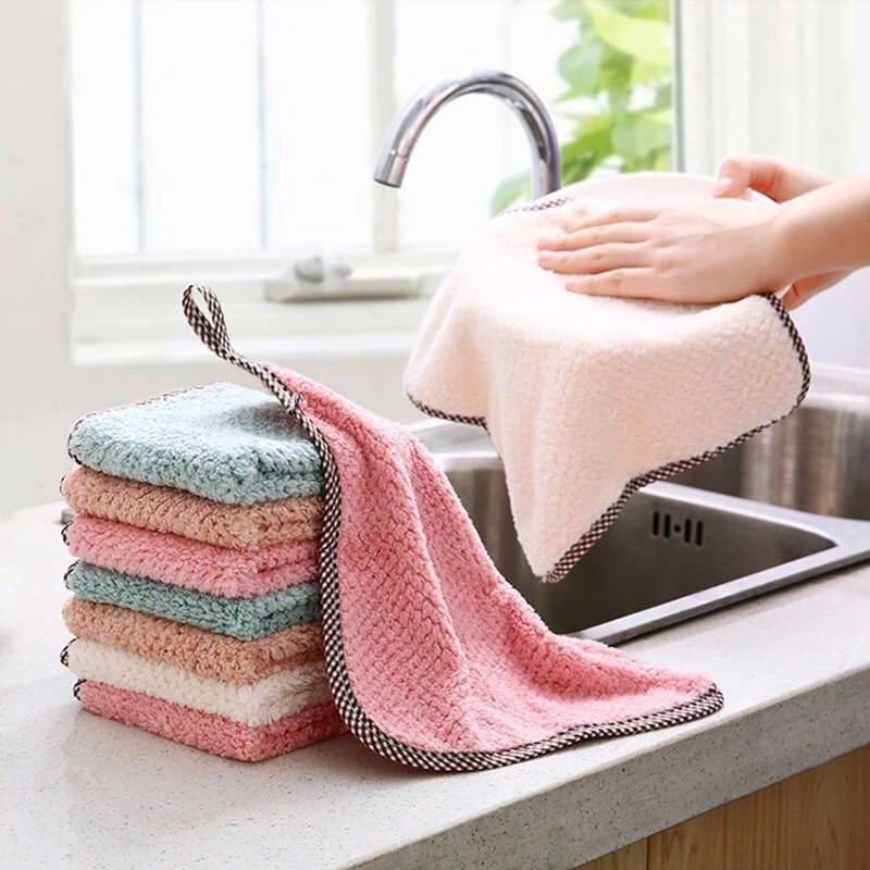Kuhinjska безмасляное kuhinjska poseban ručnik za pranje posuđa s jakim upijanje vode kućanski usluga čišćenja visi coral baršun Slika  5