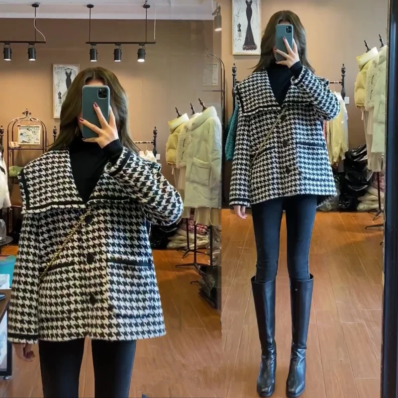 2021 Ženska divlja slobodna ženska kratka ženska kratka Gornja trend jesensko-zimska Nova jakna u korejskom stilu s malo arome Slika  0