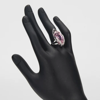Luksuzni vjenčano prstenje SHUNXUNZE za muškarce i žene Pink Rainbow Kubni cirkonij sa родиевым premazom R136 R3597 veličina 6 7 8 9 10 11 12 13