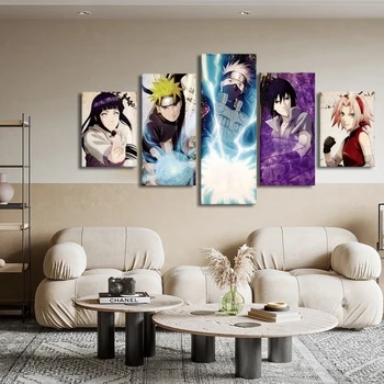 Бандай Naruto 5 Panela Anime Ispis Na Platnu Sakura Kakashi Хината Учиха Sasuke Lik Plakat Wall Art Home Dekor Cudros