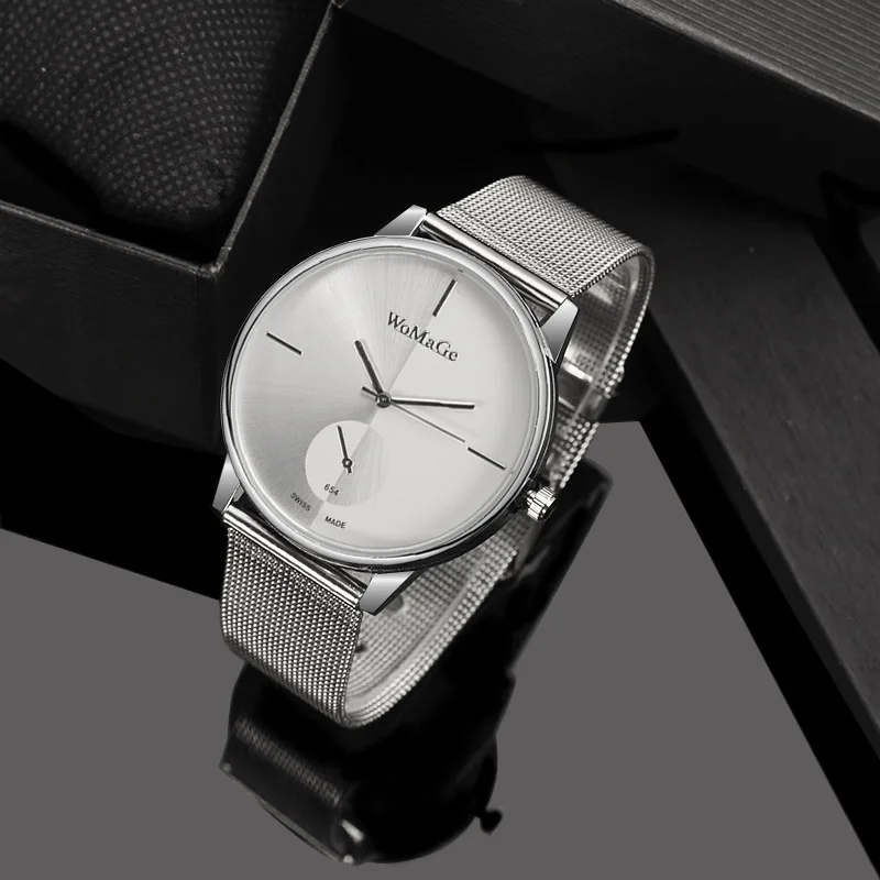 WoMaGe Top Brand luksuzni Ženski sat Remen od nehrđajućeg čelika Minimalistički Kvarcni ručni satovi Ženski satovi Satovi relogio feminino Slika  0