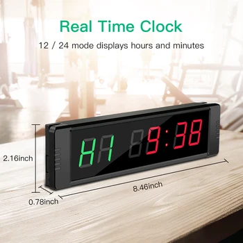 Timer teretane Programabilni daljinski Upravljač LED sat tajmer Intervalni Tajmer Sat za aktivnosti кроссфитом sportski trening sat