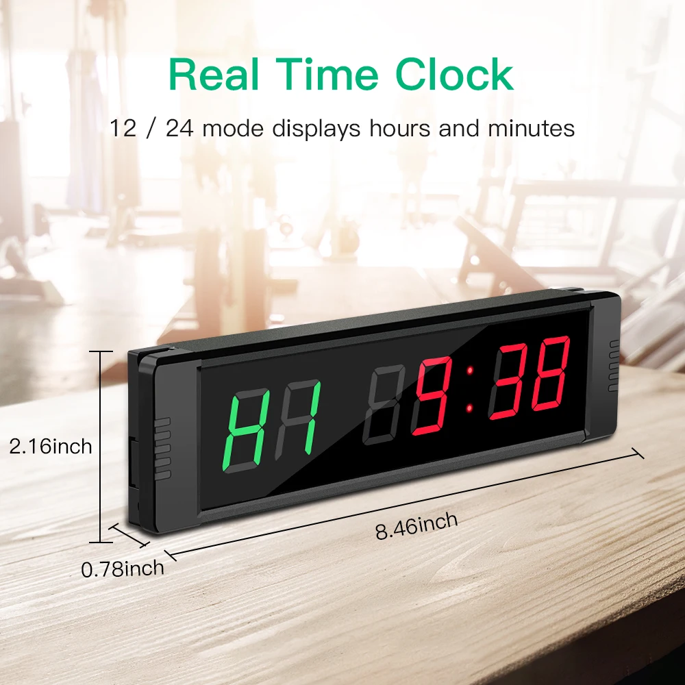 Timer teretane Programabilni daljinski Upravljač LED sat tajmer Intervalni Tajmer Sat za aktivnosti кроссфитом sportski trening sat Slika  0