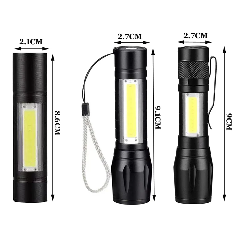 Prijenosna Svjetiljka Jaka Svjetlost Snažna Punjiva Zoom Af Taktički Mini Svjetiljka Vanjska Rasvjeta LED Svjetiljka Slika  4