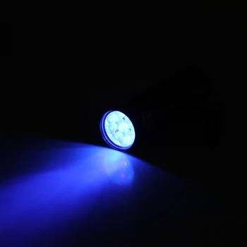 9 Led Mini svjetiljka LED Ultra bright Aluminijski UV-crni led UV svjetiljku Priručnik Za Otkrivanje testiranje markera