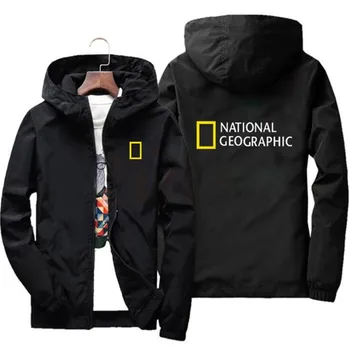 National Geographic Jakna Muška Survey Explorer Gornja jakna Muška modna odjeća Zabavna ветровка s kapuljačom
