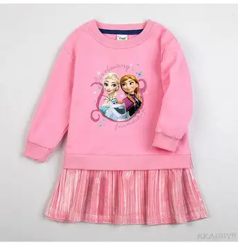 Disney smrznuto tiskani dječje haljine za djevojčice jesensko - zimska dječja haljina šarenilo марлевое lažno dva