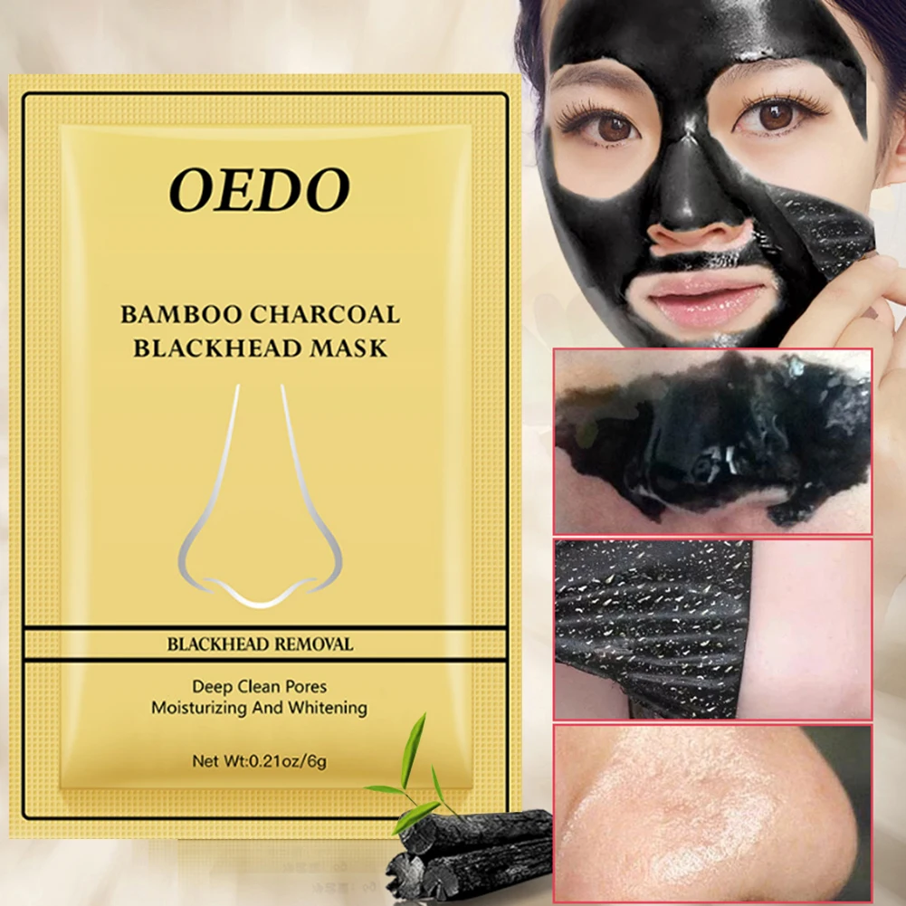 Crna Glava Maska Za Uklanjanje Akni Maska Za Lice I Tretmani Akni Ljuštiti Bambus Ugljen Crna Maska Dubinsko Čišćenje Lica Slika  1
