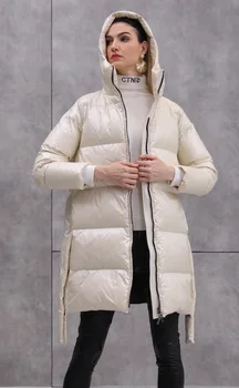 2020 Ženska zimska jakna Nova moda srednje dužine 90 Bijelu pastu s okusom patke dlake super Topli debeli Plus Size Пуховик s kapuljačom Пуховик ženski