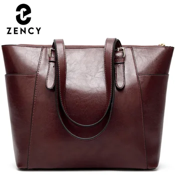 Zency Klasični Vintage ženska torba od mekane umjetne kože Velikog Kapaciteta Ženske torbe Na rame 2022 Novi Dizajn Jednostavne svakodnevne torbe