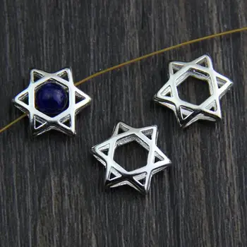 925 Srebra jastučiće u obliku zvijezde DIY Nakit, Perle od Srebra Nakit Polaganje DIY Narukvica Polaganje