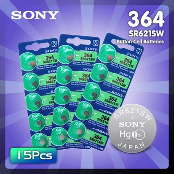 15 kom. Sony 1.55 U 364 SR621SW V364 SR60 SR621 AG1 Baterija za sat Gumb the kovanja Ćelija Za vrijeme Igračke MADE IN JAPAN
