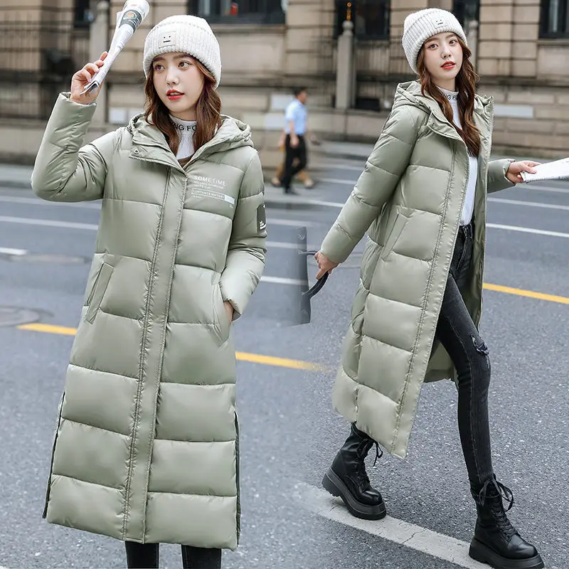 Svakodnevno apsolutno pamuka kaputi s kapuljačom Za žene 2021 Nova ženska korejski odjeća Slobodna утолщенная zimska jakna na obloge Abrigos De Mujer M707 Slika  1