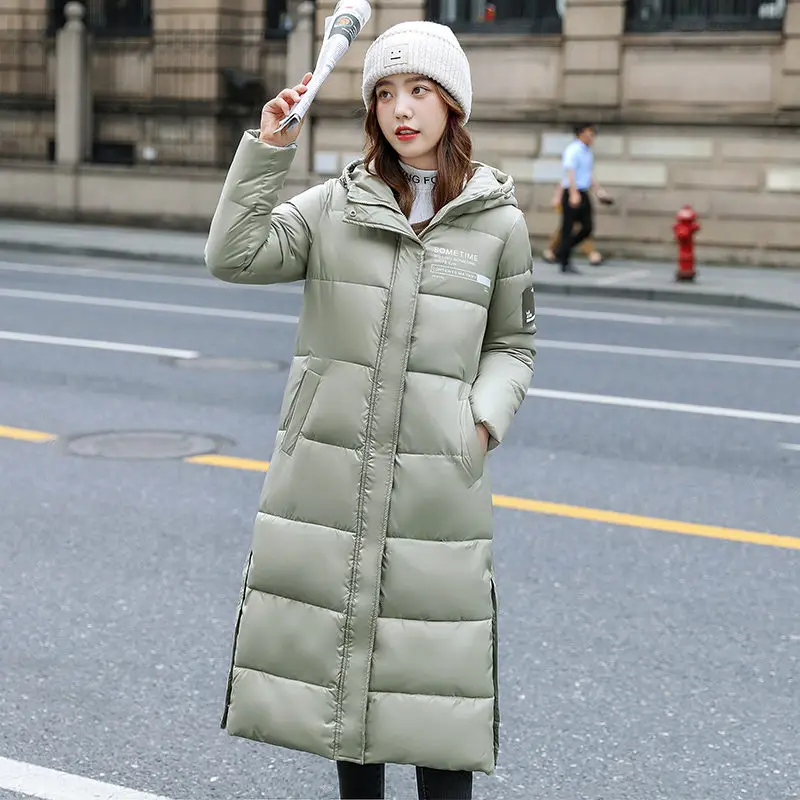 Svakodnevno apsolutno pamuka kaputi s kapuljačom Za žene 2021 Nova ženska korejski odjeća Slobodna утолщенная zimska jakna na obloge Abrigos De Mujer M707 Slika  2