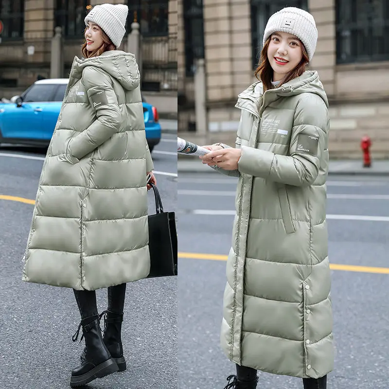 Svakodnevno apsolutno pamuka kaputi s kapuljačom Za žene 2021 Nova ženska korejski odjeća Slobodna утолщенная zimska jakna na obloge Abrigos De Mujer M707 Slika  3