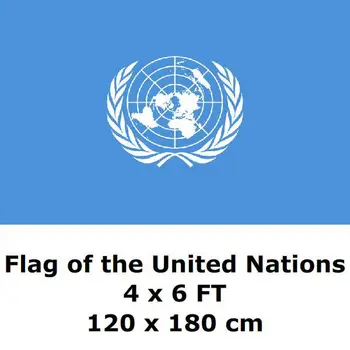 Zastava Ujedinjenih Naroda 4X6 METARA 100D Poliester Velike Zastave I Transparente