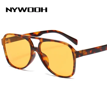 NYWOOH 2022 Sunčane naočale Ženske Berba žute Marke dizajnerske sunčane naočale Ženske Prevelike Naočale Popularne Nijanse bodova UV400