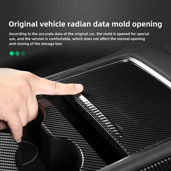 Za Tesla Model 3 Model Y automobili središnja upravljačka ploča ukrasni pokrov model3 2022 ABS karbonskih vlakana čaša za vodu središnja konzola krpa