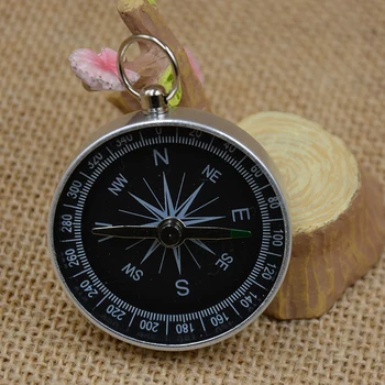 Prijenosni Mini Precizan Kompas Je Praktičan Vodič Za Pješačenje Kampiranje Sjeverna Orijentacija Gumb Za Opstanak Dizajn Alat Kompasa Crna