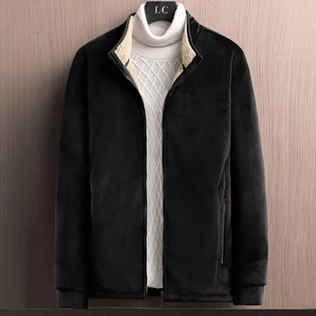 Anbican 2021 Nova muška zimska topla jakna od mekane baršunaste 6XL 7XL 8XL Velike veličine s rol-bar i džepovima na munje od debele runo Topli kaput
