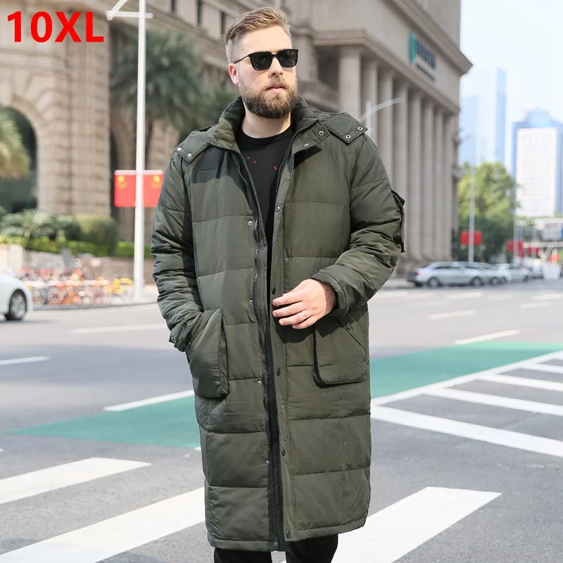 2021 Brand velike veličine Muška zimska jakna velike veličine muška jakna iznad koljena gusta topla duga dolje jaknu s patke perjem muška негабаритная Slika  2