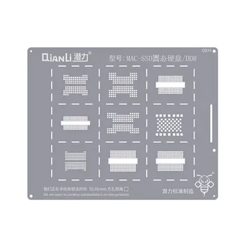 Matrica za реболлинга Qianli BGA za statičkog diska MAC SSD DDR sa rupom Za lemljenje Nadvoji Реболлинговая ploča