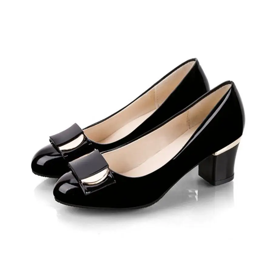 2021 Ženska модельная cipele OL Ured za ženske cipele od lakirane kože na visoke pete Ženske cipele Cipele-brod na trgu potpetice Ženske cipele Plus Veličina 42 Slika  5