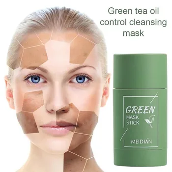 2 KOM. Zeleni Čaj za Čišćenje Tvrda Maska za Čišćenje Gline Coli Maska Kontrolu Ulje Protiv Akni Patlidžan Uklanjanje akni Crna Maska