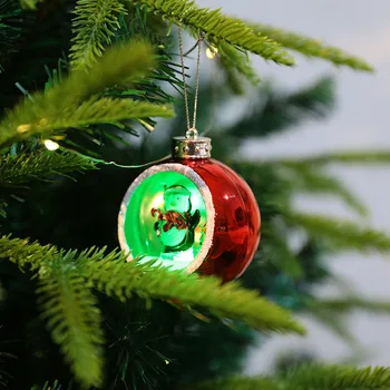 Božićni Šuplje led loptu Božićni ukras za dom Božićno Drvce Ovjes Navidad 2021 Dekor Novu Godinu 2022 Ukras Pokloni