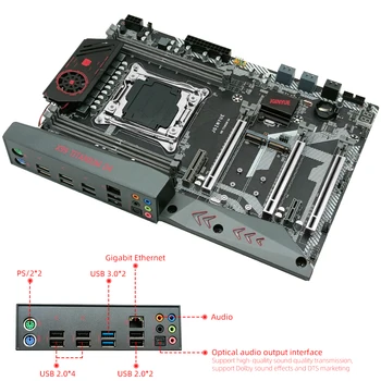 Matična ploča JINGYUE X99 LGA2011-3 Podržava procesor Xeon E5 V3 V4 Procesor DDR4 Igra memorije M. 2 SATA M. 2 NVME ATX X99 TITANIUM D4