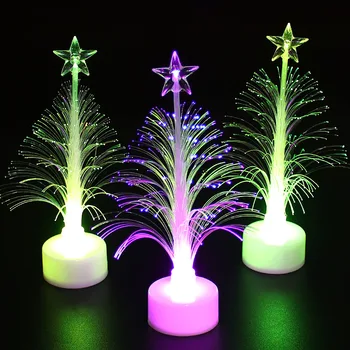 Led Božićno Fiber-Optički Drvce Šarene mijenja Boju Fiber-Optički Drvce Osvijetljena Fiber-Optički Božićno Drvce i Božićne darove