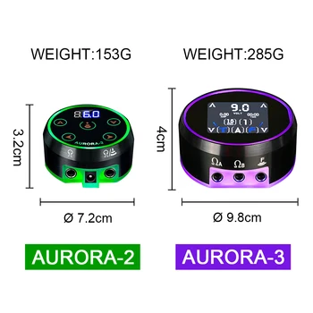 Najnovija Nadogradnja za Izvor Napajanja za tetovaže Aurora 3 Digitalni LCD-Napajanje Sa Adapterom za Napajanje Mini-Led Dodirna pločica Za Tetovaže