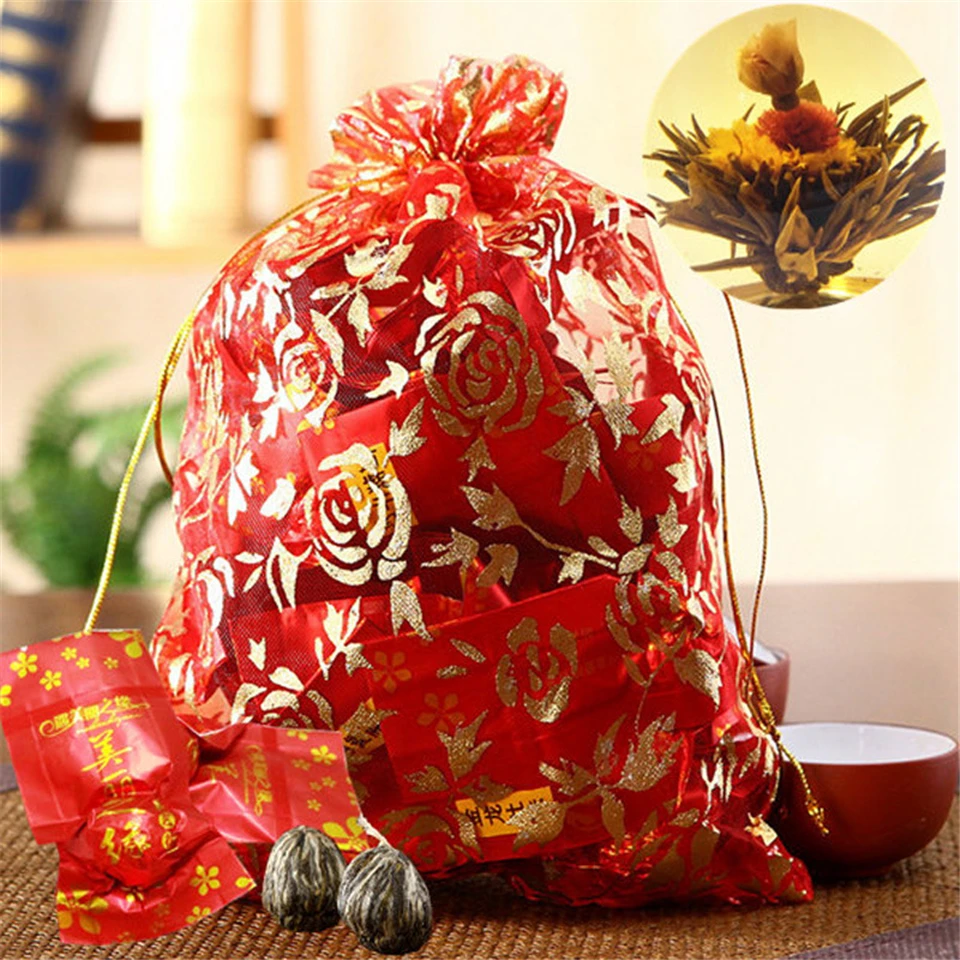 16 Kom. Procvat Čaj 2021 g. Različite boje Ručni Rad Cvijet Kineski Čaj Procvat Biseri Biljni Obrt Cvijeće Poklon pakiranje Slika  4