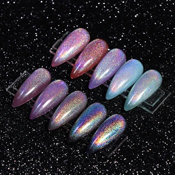 Beautilux Rainbow Mačka Oko Magnetski Gol Boja Holografski Glitter Lak Za Nokte S Magnetskim UV Gelom Sjaja Polarne Laserski Nail Art 6 kom.